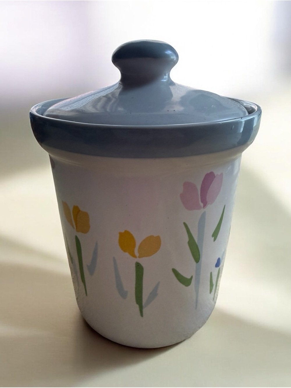 Studio Nova Fresh Mint Ceramic Canister Jar with Lid Asakura Thailand Vintage